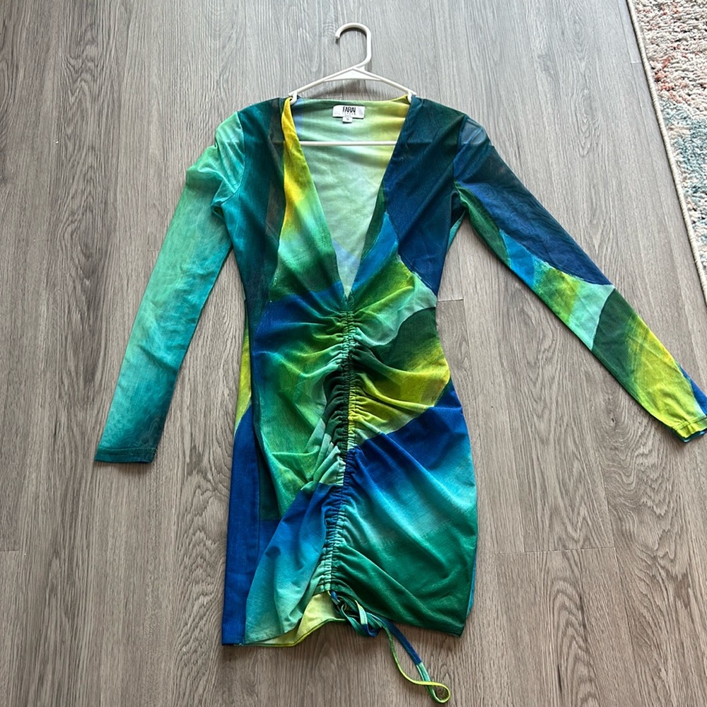 a mini fitted dress